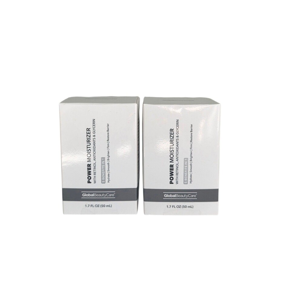 Global Beauty Care Power Moisturizer Retinol Antioxidant 5 Benefits in 1 ~2pk